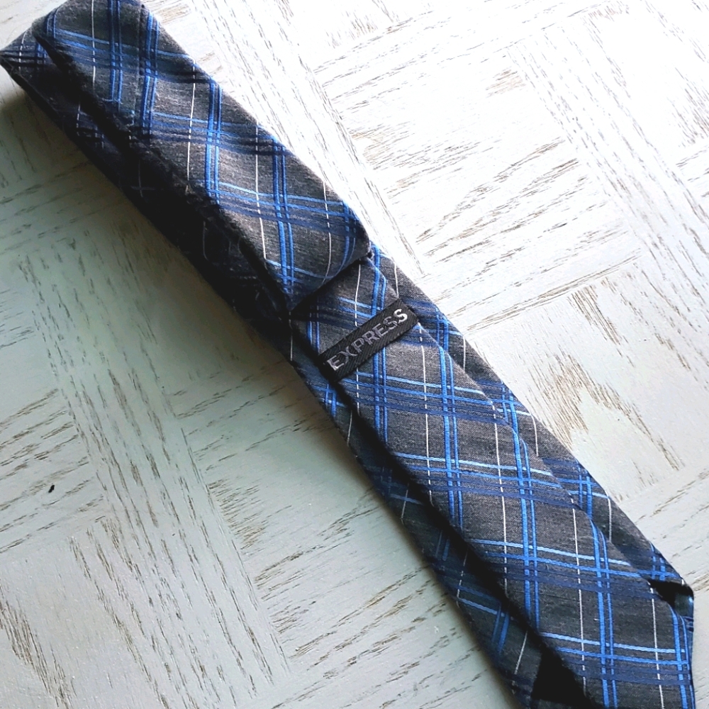 Blue Pattern Men's Skinny Tie